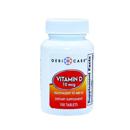 Picture of ** Vitamin D 10 mcg tablets 100 ct. - equivalent to 400 IU