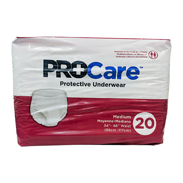 Meridian OTC Benefit Program. Procare Protective Underwear Medium 20/Ct  Waist Size: 34 in. - 46 in.