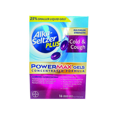 Picture of Alka-Seltzer Plus Maximum Strength Cold and Cough Liquid Gels 16 ct.