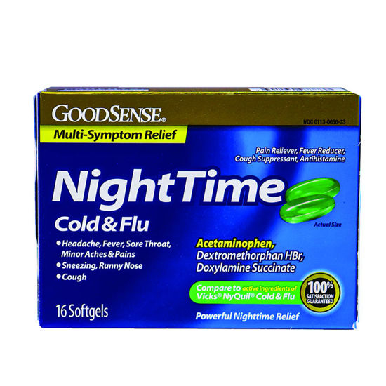 Picture of Night time cold-flu relief softgels 16 ct.