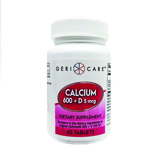Picture of ** Calcium 600mg + D 200 IU tablets 60 ct.