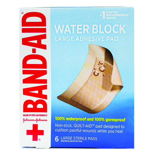 Picture of Band-Aid large waterproof pad bandage 6 ct.