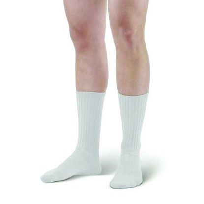 Picture of Cotton Diabetic Socks White Large/XL 1 pair